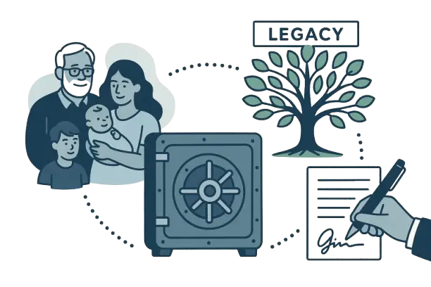 family generations a secure vault legacy tree or document signing visual